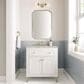 James Martin Vanities Chicago 30" Single Bathroom Vanity in Glossy White with 3 cm Victorian Silver Quartz Top and Rectangular Sink, , large