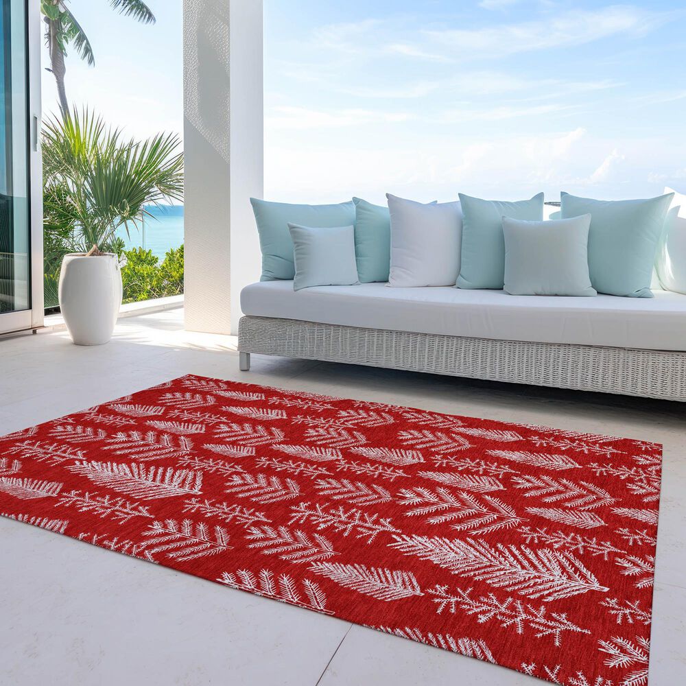 Dalyn Rug Company Wonderland WN21 3&#39; x 5&#39; Red Indoor/Outdoor Area Rug, , large