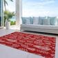 Dalyn Rug Company Wonderland WN21 3" x 5" Red Indoor/Outdoor Area Rug, , large