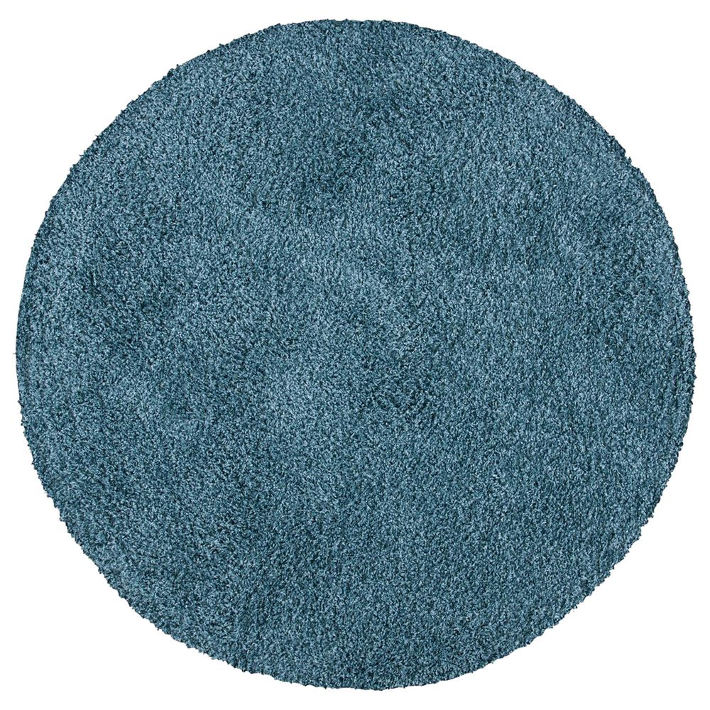 Safavieh Venus Shag 2"7" Round Blue Area Rug, , large