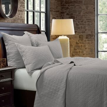 HiEnd Accents Diamond 3-Piece King Quilt Set in Gray, , large