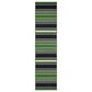 Oriental Weavers Havana Striped Green and Navy 1"10" x 7"3" Indoor/Outdoor Runner, , large