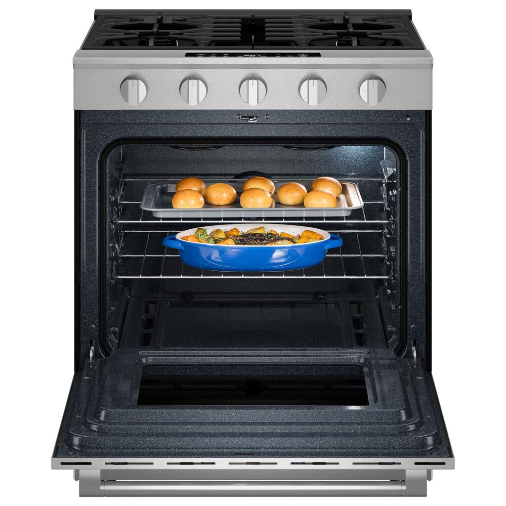 Maytag 5 Cu. Ft. Slide-In Gas Range in Fingerprint Resistant Stainless Steel, , large