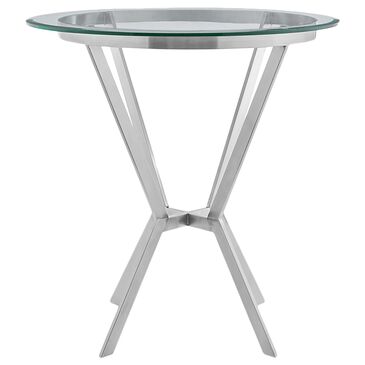 Blue River Naomi Bar Table in Brushed Stainless Steel, , large