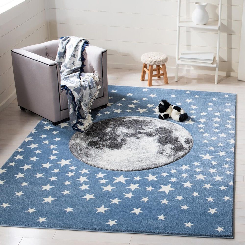 Safavieh Carousel 4&#39; x 6&#39; Light Blue and Grey Kids  Area Rug, , large