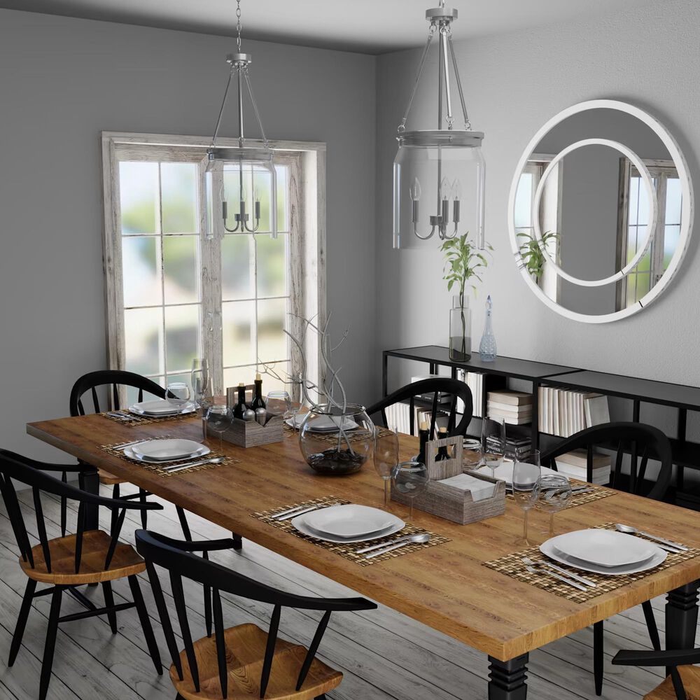Hunter Devon Park 3-Light Pendant in Brushed Nickel, , large