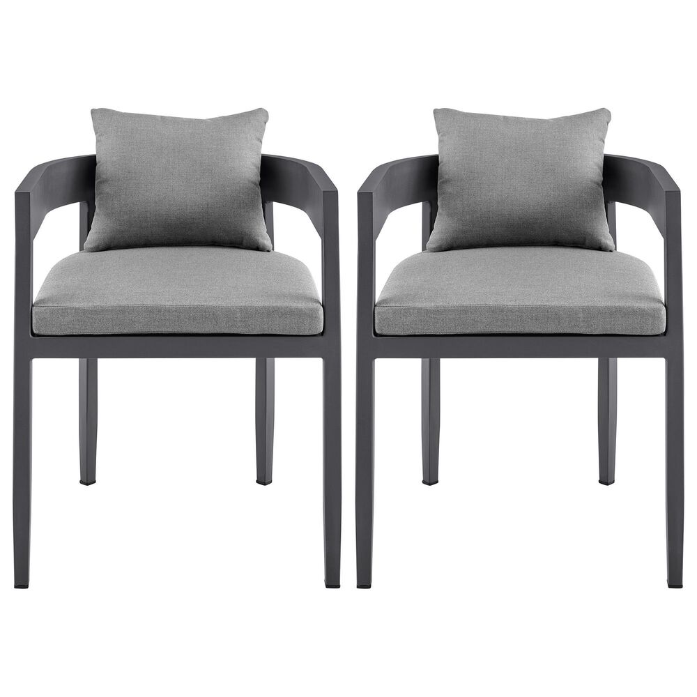 Blue River Argiope Outdoor Dining Chair in Dark Gray (Set of 2), , large