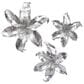 Maple and Jade 18" x 16" Polystone 3D Floral Wall Decor in Silver (Set of 3), , large