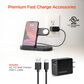 Hypercel 3-in-1 Wireless Charging Dock in Black, , large