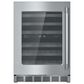 Thermador 24" Glass Door Wine Cooler with Professional Handle Left Hinge in Stainless Steel, , large
