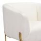 Zuo Modern Micaela Arm Chair in Ivory and Gold, , large