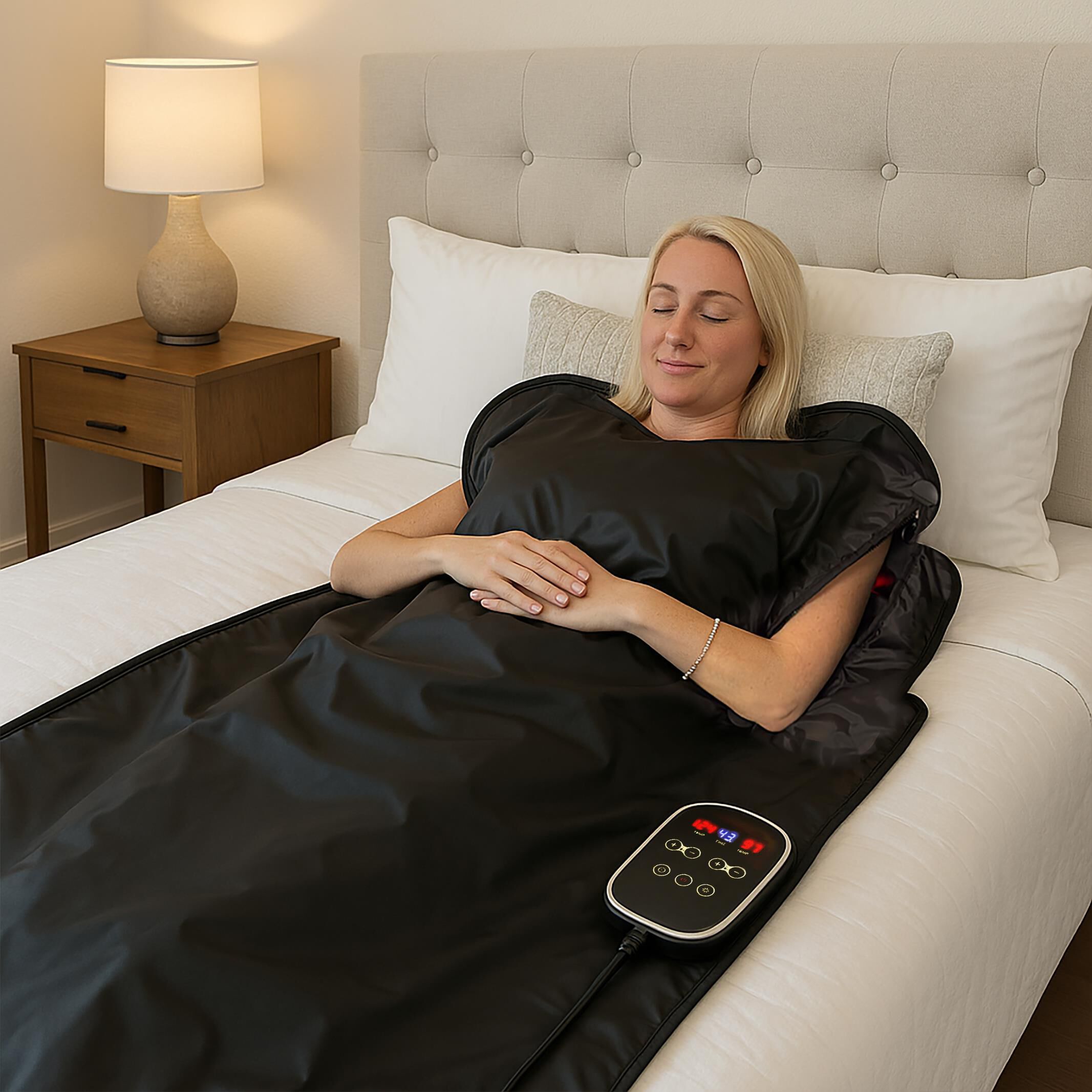 EZlife Sauna Blanket with Red Light LED Therapy w/ ultra low EMF