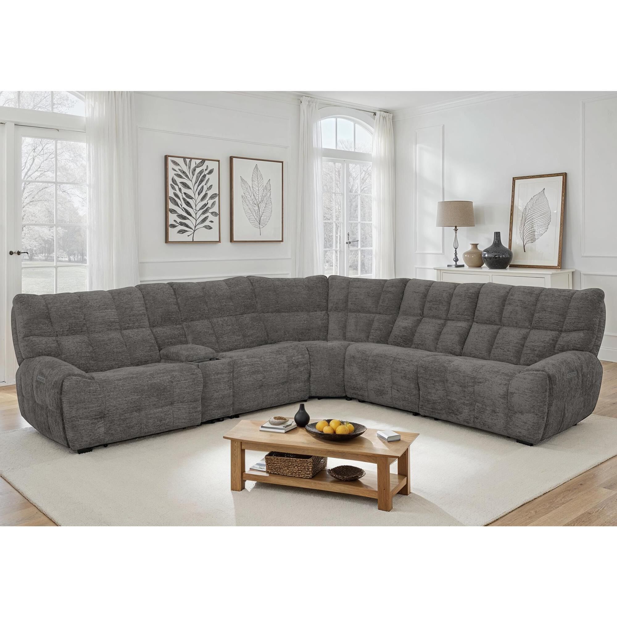 naonaore　アンファン　アメリカーナボックス Oxford Furniture 6-Piece Power Reclining Sectional