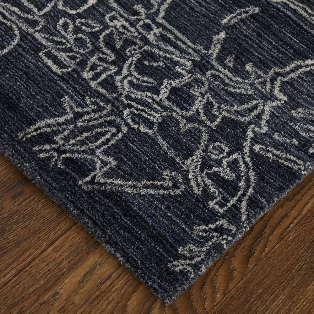 Feizy Whitton 4&#39; x 6&#39; Navy and Ivory Area Rug, , large