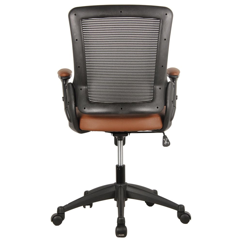 Rta Products Llc Mid-Back Mesh Task Office Chair with Height Adjustable Arms in Brown, , large