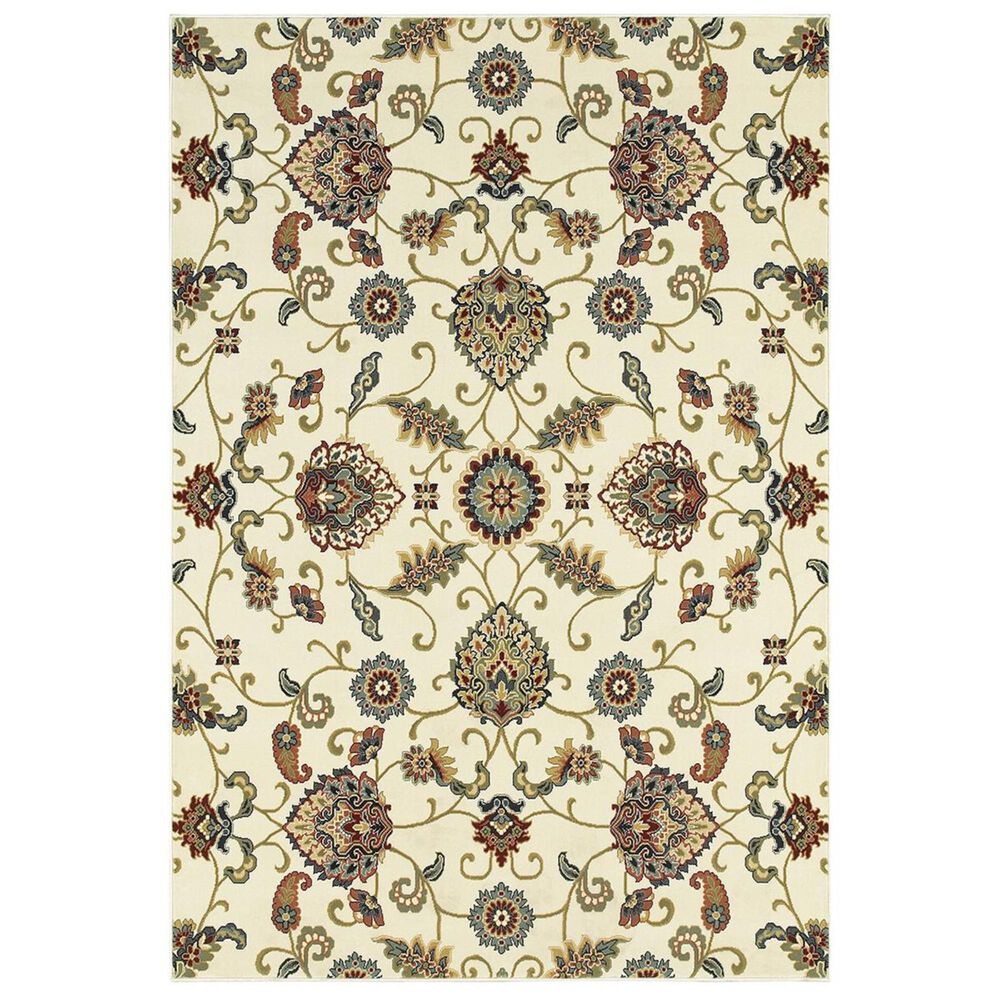 Oriental Weavers Kashan 9946W 5"3" x 7"6" Ivory Area Rug, , large