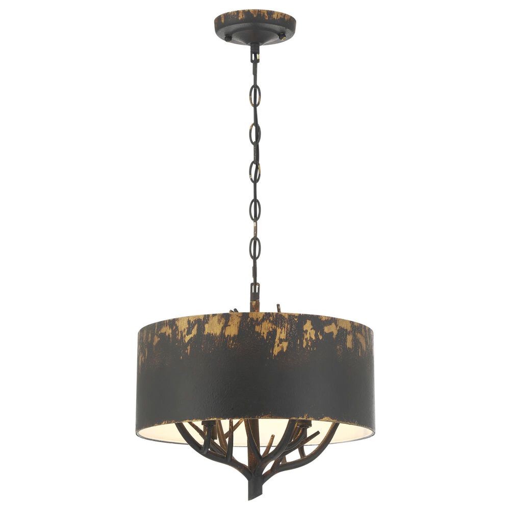 Golden Lighting Arboreal 4-Light Pendant in Antique Black, , large