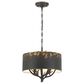 Golden Lighting Arboreal 4-Light Pendant in Antique Black, , large