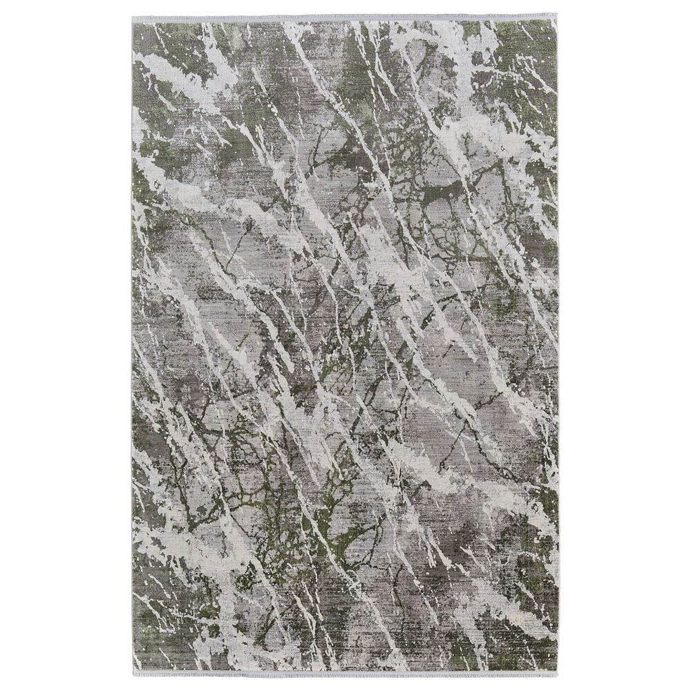 Feizy Cadiz 11"6" x 14"6" Green and Ivory Area Rug, , large