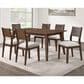 STEVE SILVER Canton 7-Piece Rectangular Dining Set in Brown Cherry, , large