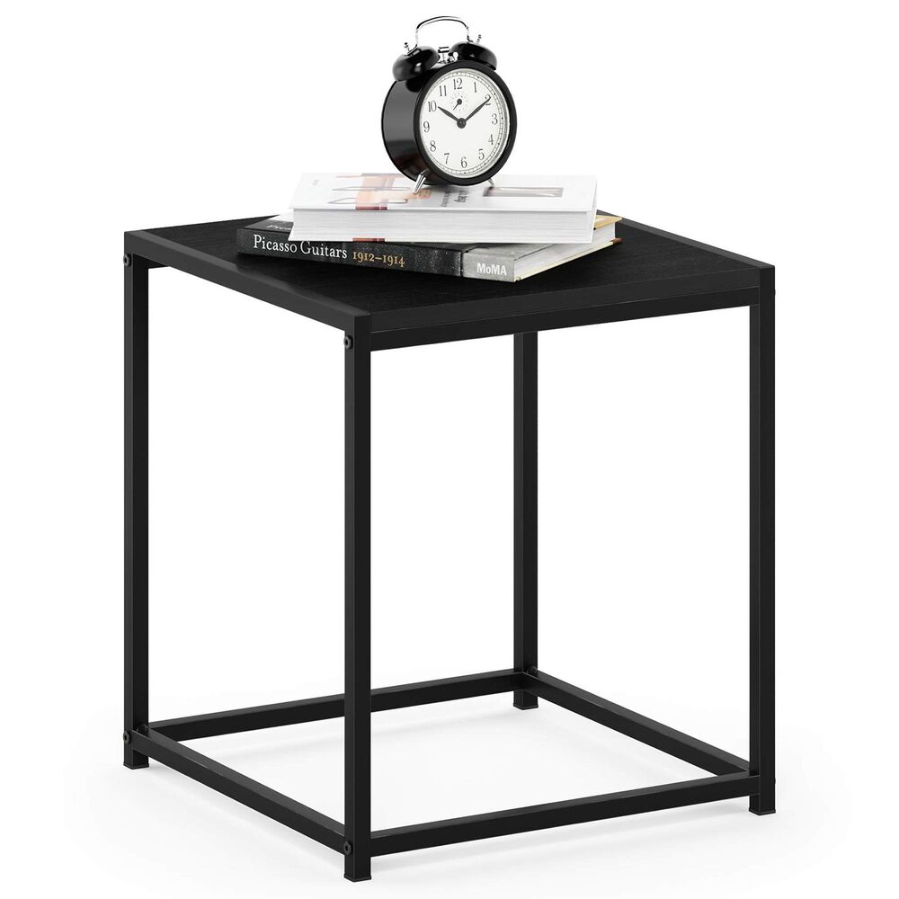 HOMLUX 1-Tier End Table in Americano and Black, , large