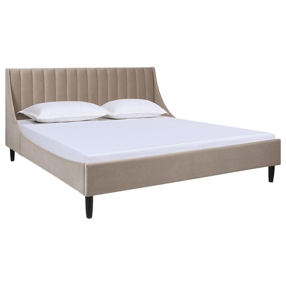 Jennifer Taylor Home Aspen King Platform Bed in Mink Beige, , large
