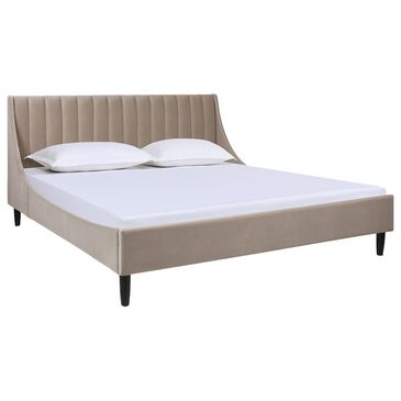 Jennifer Taylor Home Aspen King Platform Bed in Mink Beige, , large