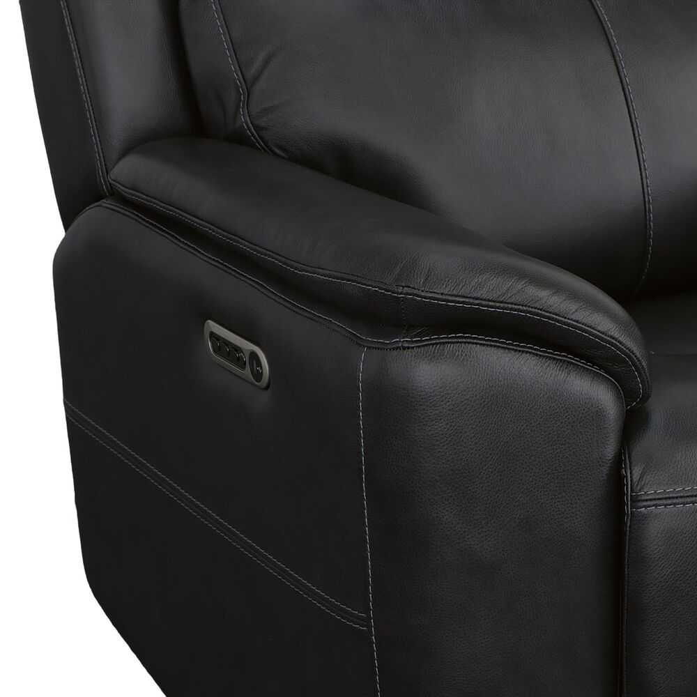 Flexsteel Crew 3-Piece Power Reclining Living Room Set in Raven Black, , large