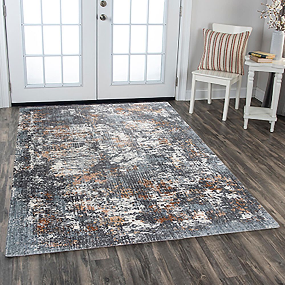 RIZZY Logan LOG735 5&#39;2&quot; x 7&#39;9&quot; Blue Area Rug, , large