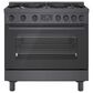 Bosch 36" Freestanding Dual Fuel Range in Black Stainless Steel, , large