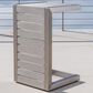 Hearth and Haven Cape Coral C-Shaped Patio Side Table in Silver, , large