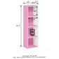 HOMLUX 4-Tier Open Shelf Display Organizer Bookcase in Pink and White, , large