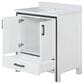 Lexora Home Ziva 30" Single Bathroom Vanity in White with 2 cm White Cultured Marble Top and Rectangular Sink, , large