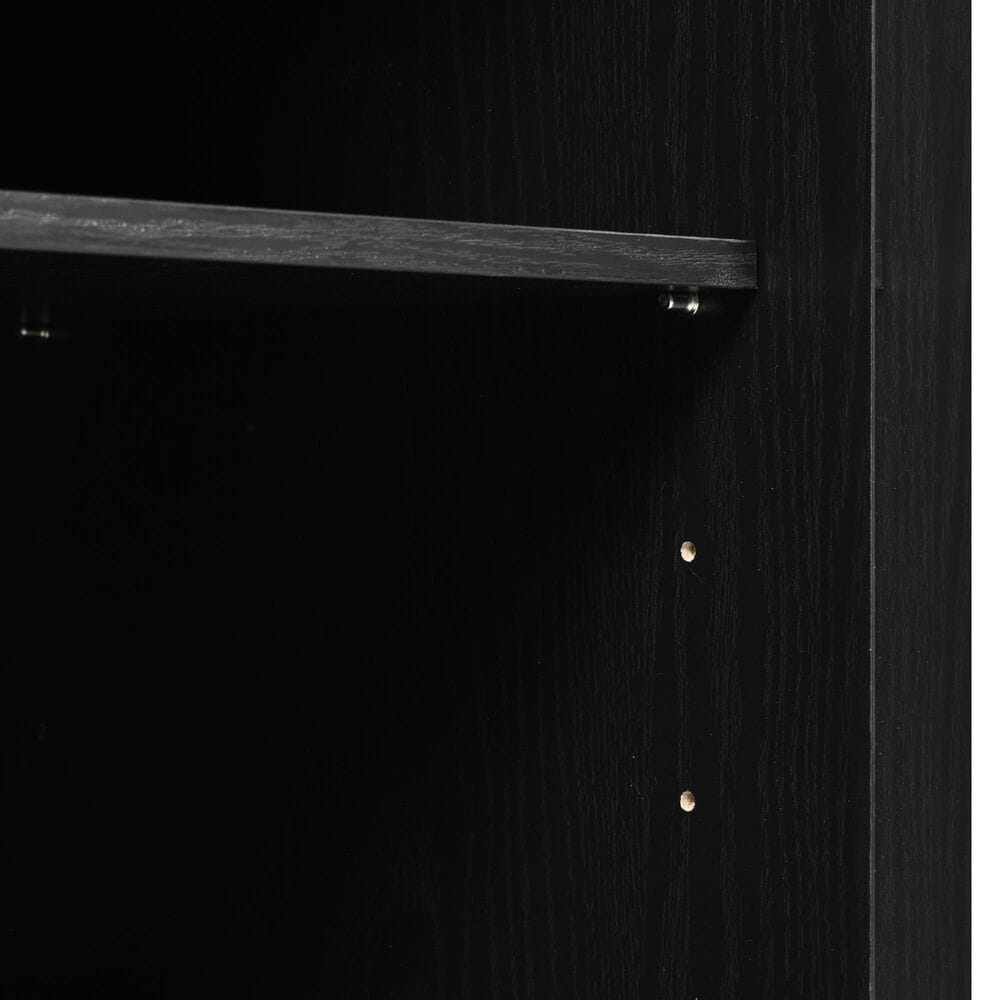 HOMLUX 54" Kitchen Island with Sliding Barn Door in Black, , large