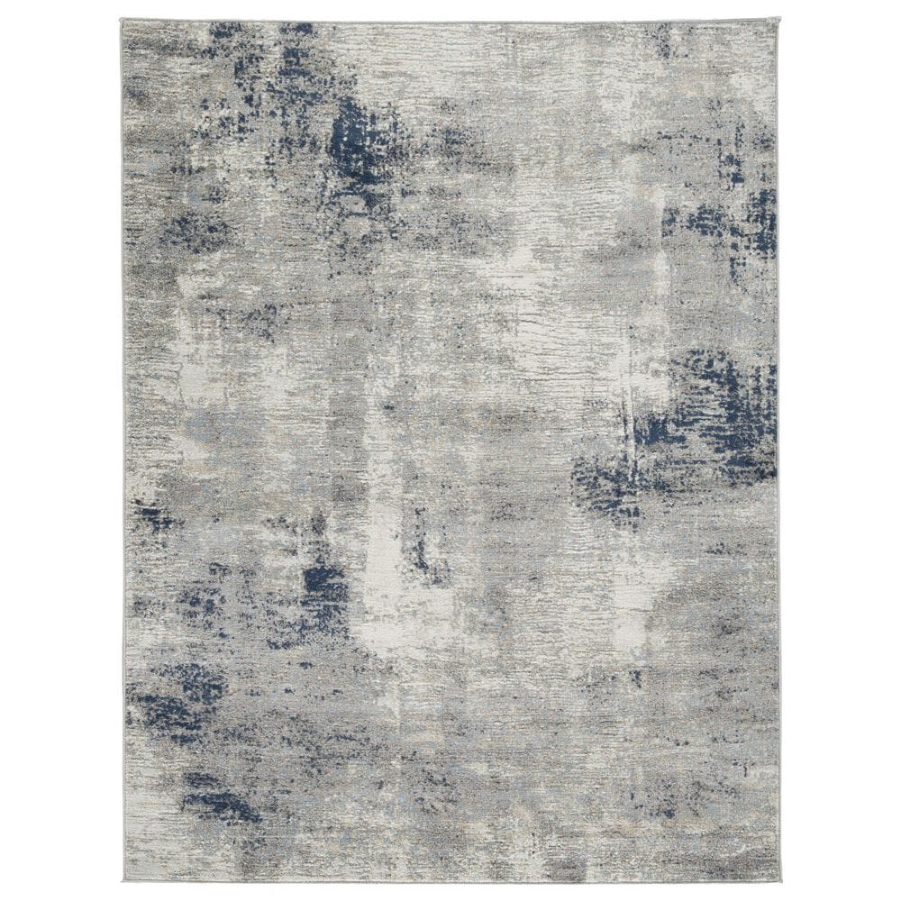 Ashley Wrenstow 7"10" x 10"3" Gray, Blue and Brown Area Rug, , large