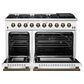Forno Galiano 48" Freestanding Gas Range in White, , large