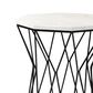 Baxton Studio Venedict End Table in White and Black, , large