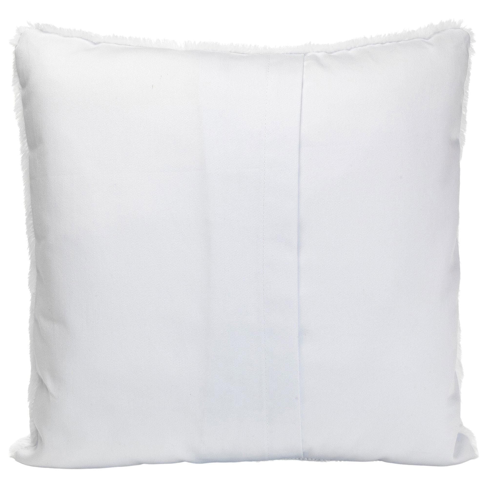 White furry deals cushions