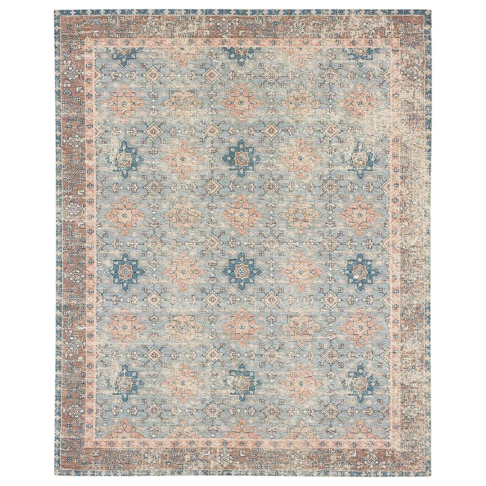 Karastan Zula Hazega 8" x 10" Blue and Rose Area Rug, , large
