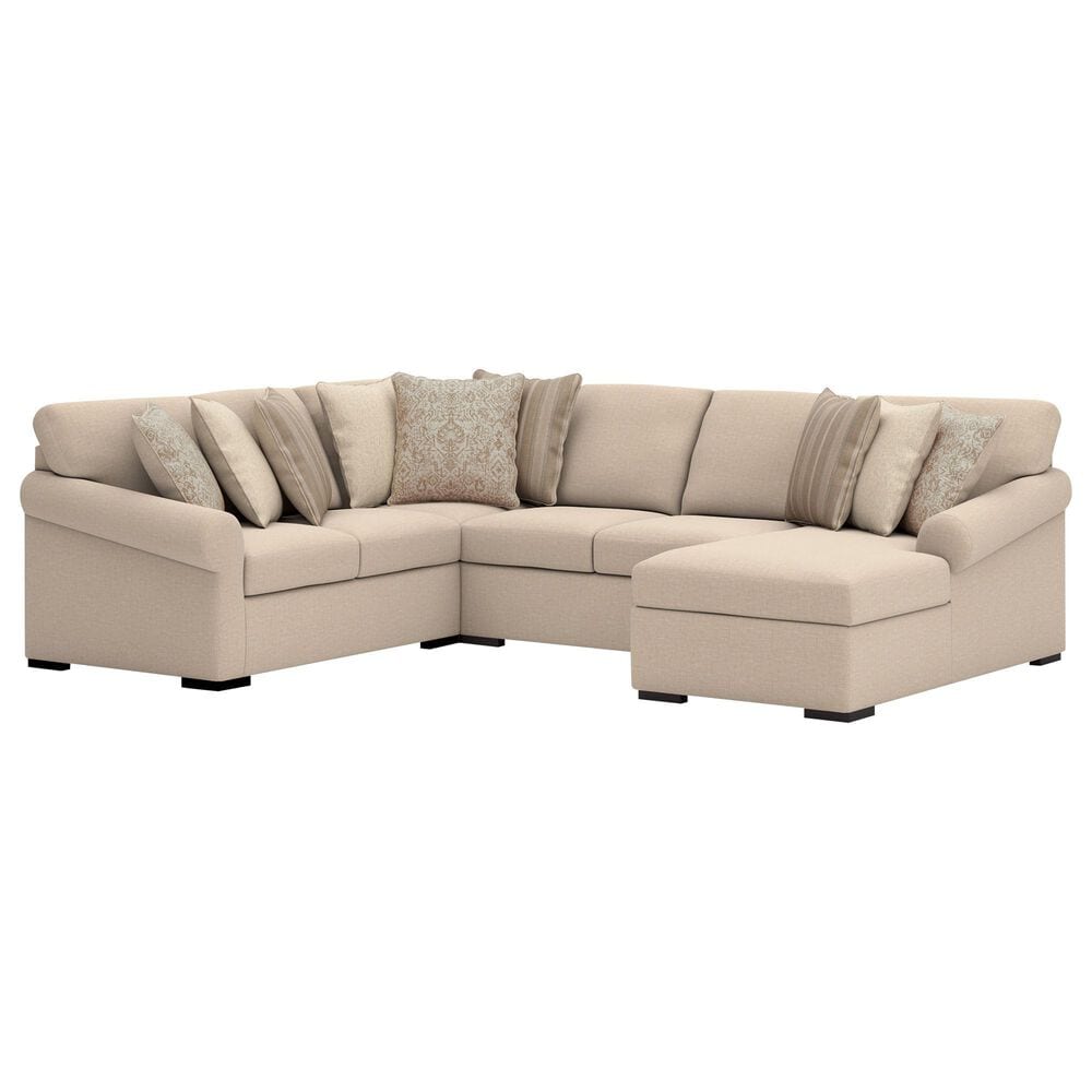 Ashley LadyMae 4-Piece Stationary Right Facing Sectional with Chaise in Twill, , large