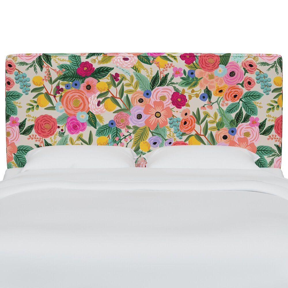 Rifle Paper Co Crafted by Cloth and Company Elly Twin Headboard in Garden Party, , large