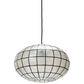 Creative Coop Ollie 1-Light Ceiling Light with White and Black Shade, , large