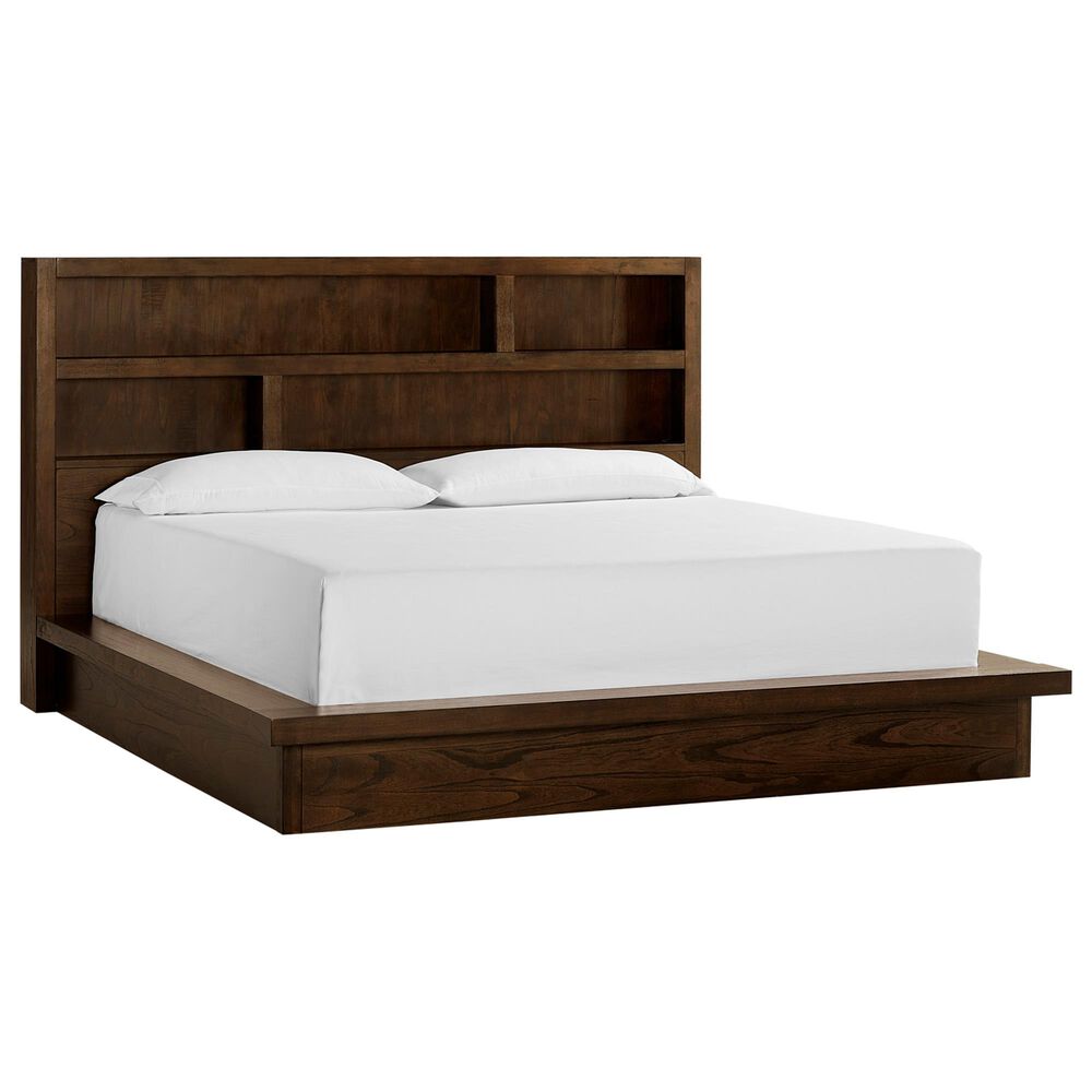 Riva Ridge Modern Loft California King Platform Bed with Dresser and Nightstand in Brownstone, , large