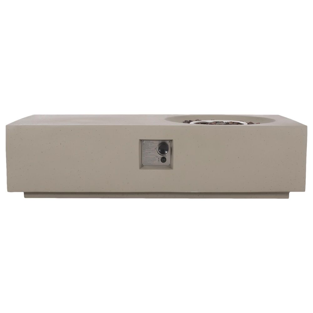 Hearth and Haven Rectangle MgO Concrete Fire Pit in Light Grey, , large