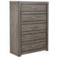 Riva Ridge Modern Loft 5 Piece Queen Bookcase Platform Bedroom Set in Greystone, , large