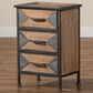 Baxton Studio Laurel 3-Drawer End Table in Whitewashed Oak Brown and Antique Grey, , large
