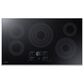 Samsung Bespoke 30" Single Electric Wall Oven with Convection in Black & 36" Electric Cooktop in Stainless Steel, , large