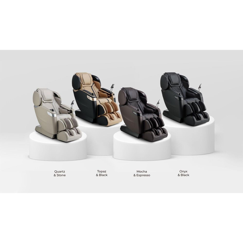 Cozzia Qi SE Duo Power Massage Chair with Quartz Cushion in Stone, , large