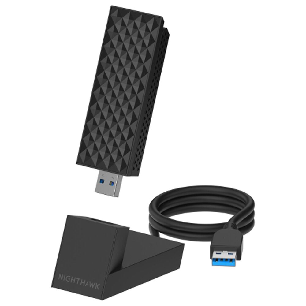 NETGEAR Nighthawk Wi-Fi 7 Tri-Band USB 3.0 Adapter in Black, , large