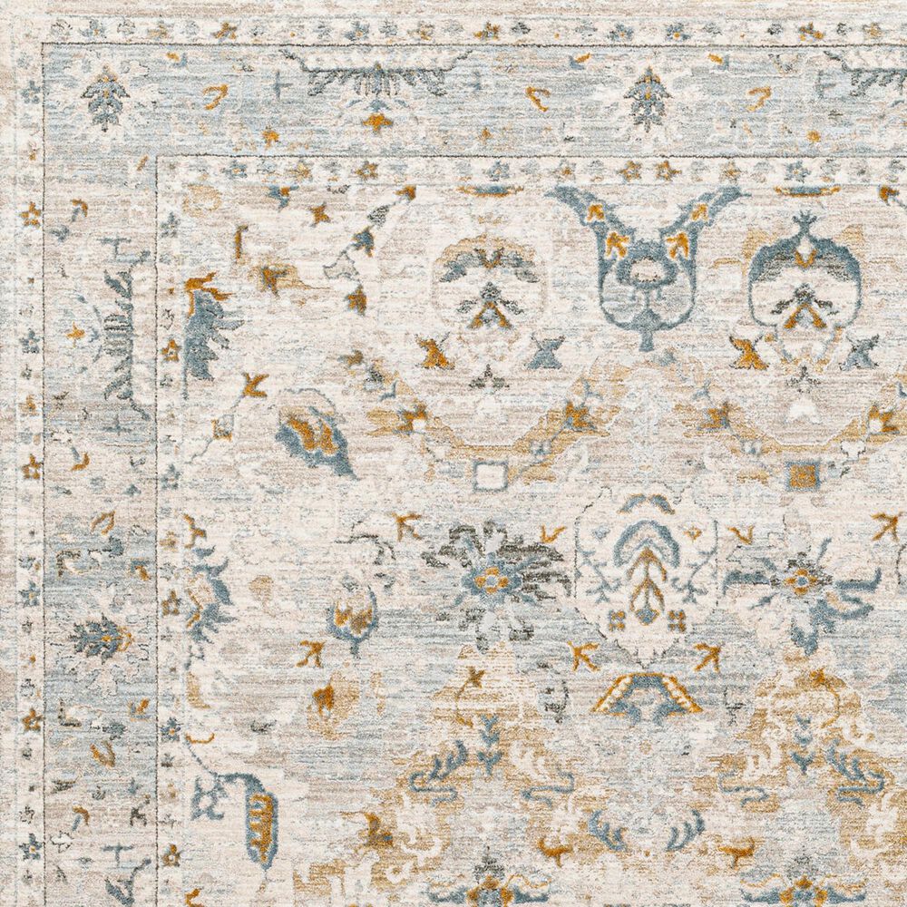 Surya Dresden Off-White, Taupe, Dusty Sage, Deep Teal, Light Gray, Olive and Mustard 2'7" x 10' Runner, , large